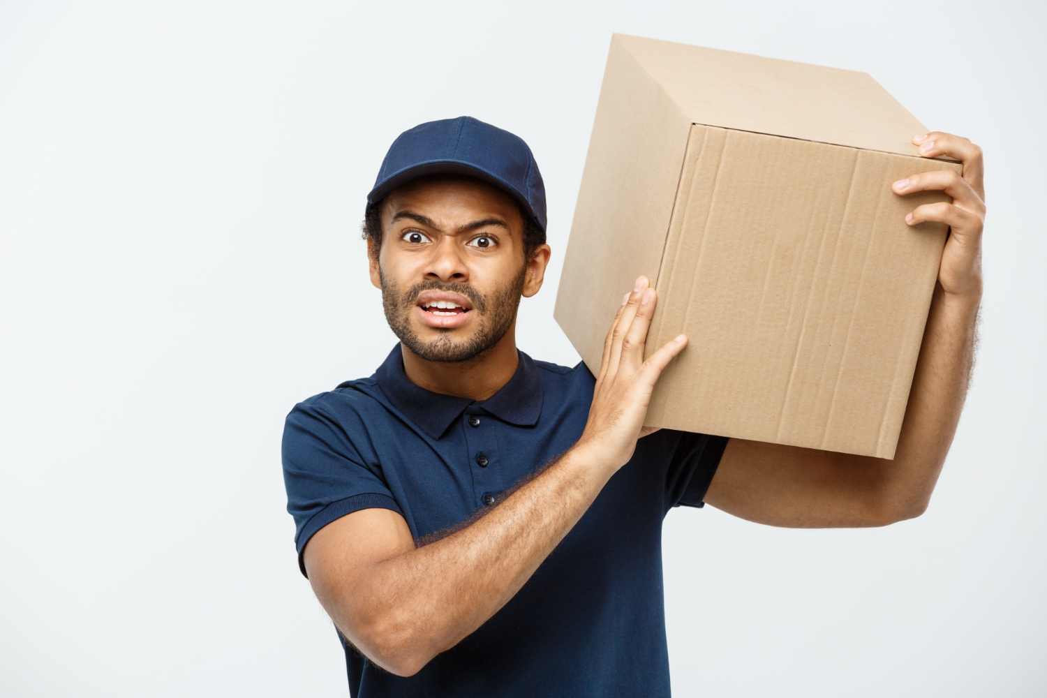 delivery man doing his job as part of mega dispatch team